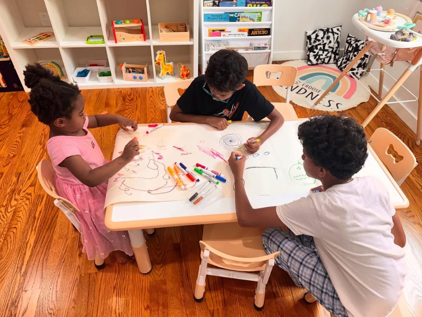 Arts, crafts and slime at Little Creators Daycare in the Bronx